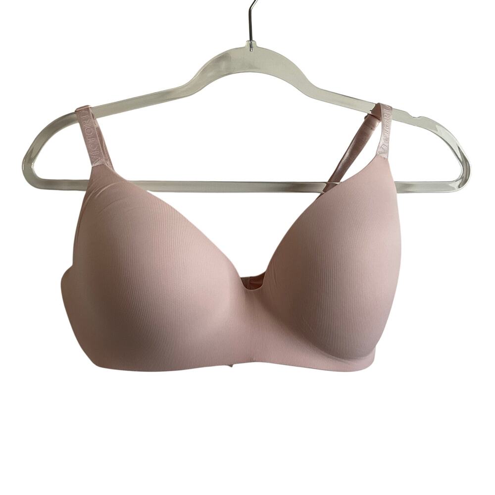 Victoria’s Secret T-Shirt‎ Lightly Lined Wireless Ribbed Light Pink Bra - 34DDD